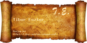 Tibor Eszter névjegykártya
